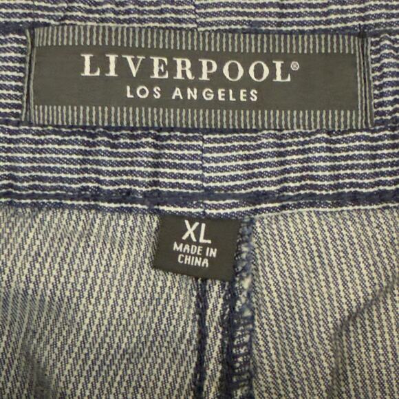 LIVERPOOL Los Angeles Mens XL The Drawstring Shorts Navy Ivory Stripe $89 - Picture 2 of 12